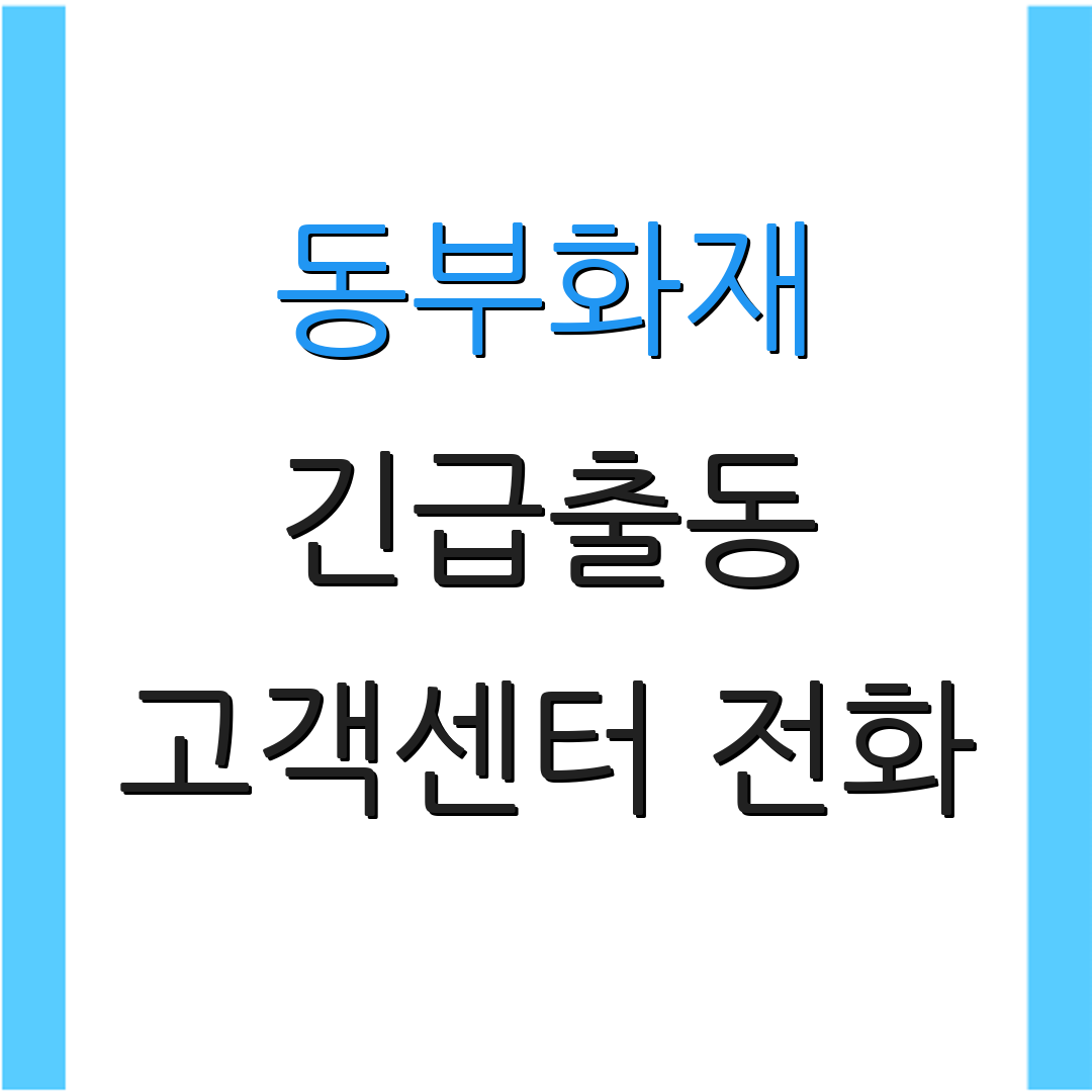 동부화재 긴급출동 고객센터 전화 | 사고 신고 절차 | 보험 청구 방법