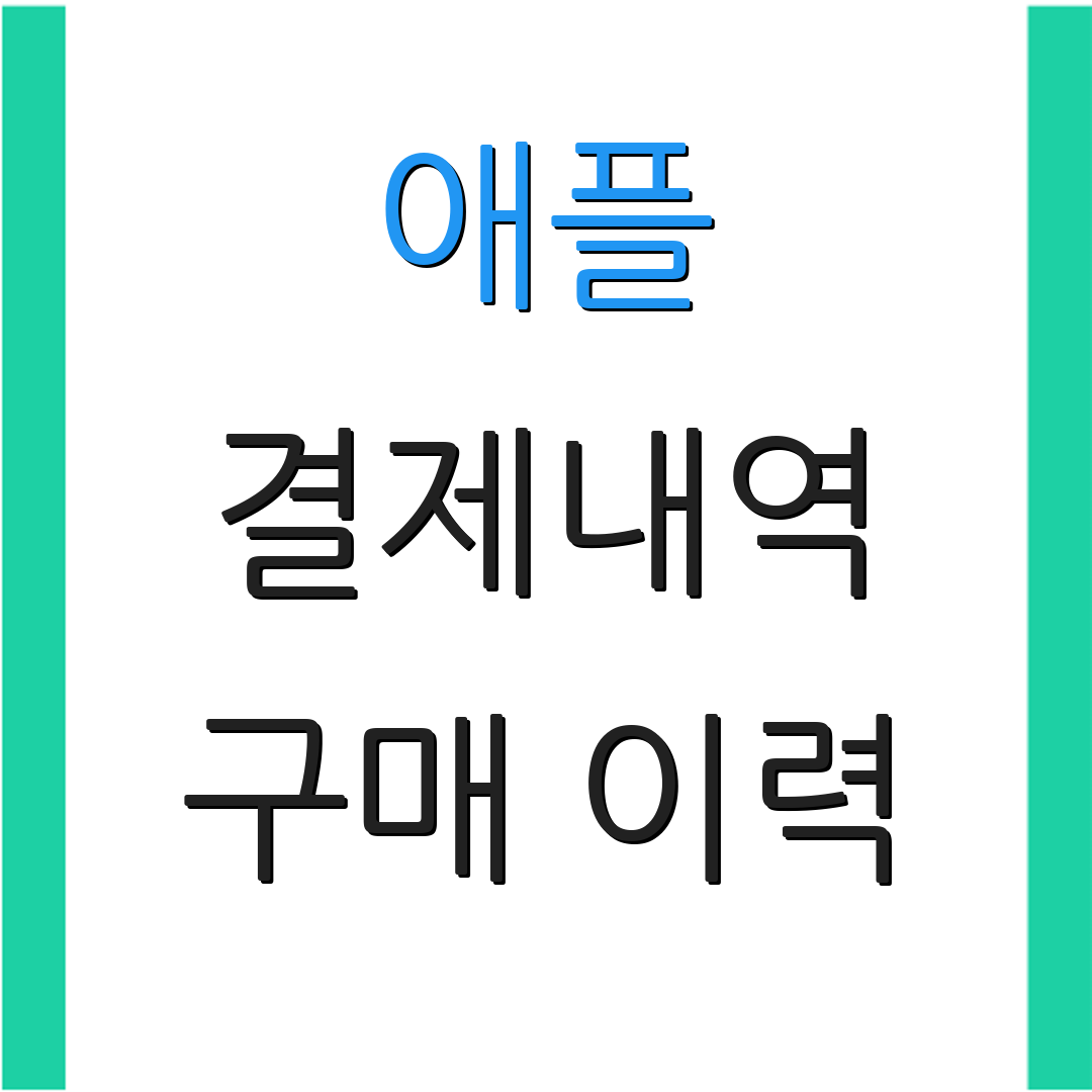 애플 결제내역 구매 이력 | 환불 처리 확인 | 추가 안내