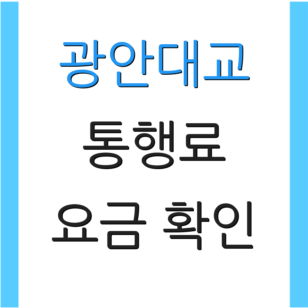 광안대교 통행료 요금 확인 | 할인 정보 안내 | 이용 팁