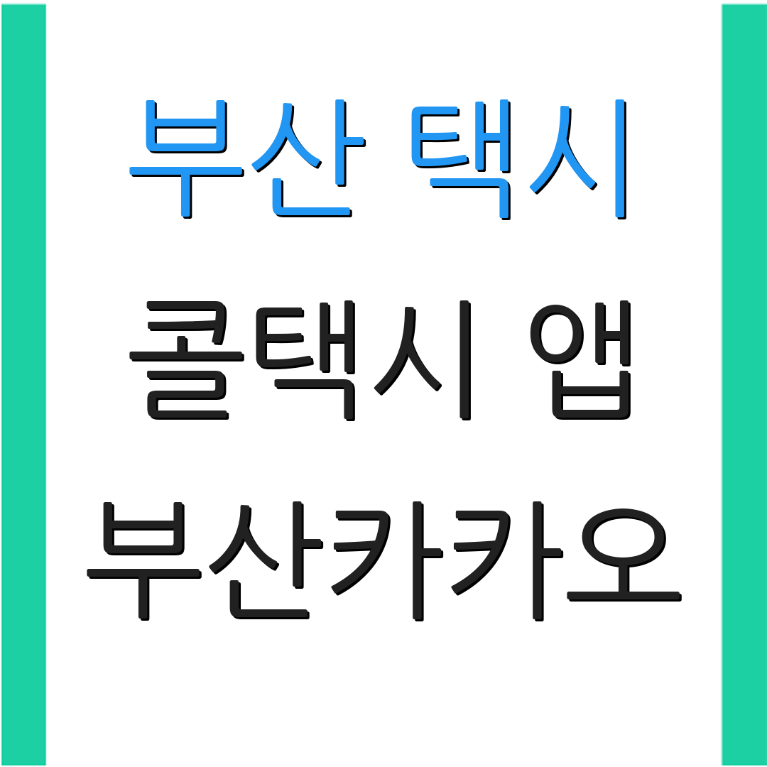 부산 택시 콜택시 앱 부산카카오 | 해운대택시 | 태종대콜