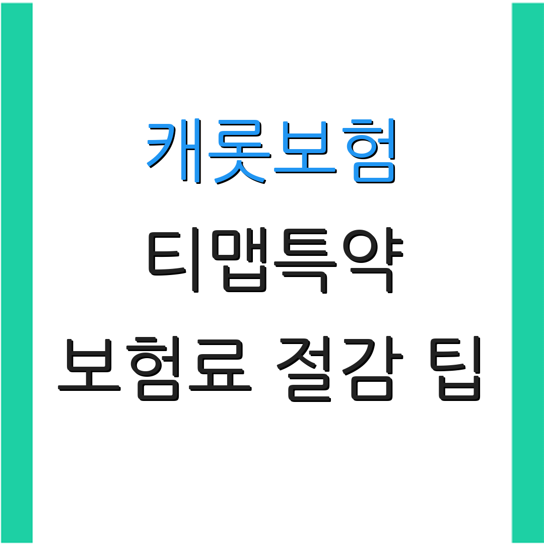 캐롯보험 티맵특약 보험료 절감 팁 | 절약 노하우 공유 | 보험 정보 제공